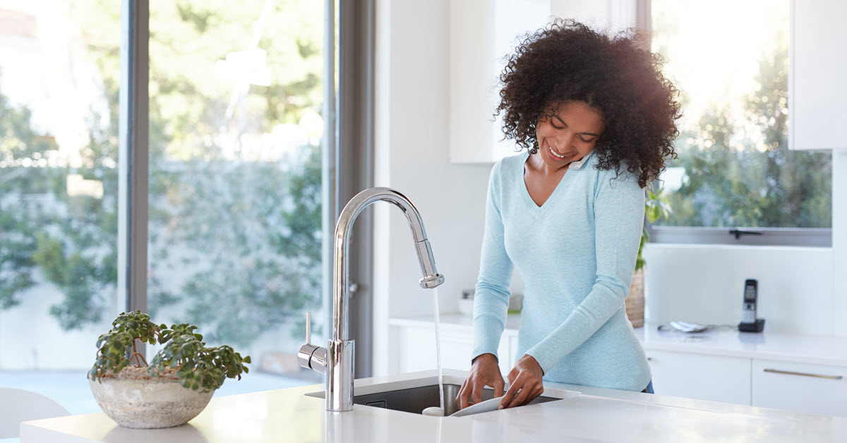 Woman Washing Dishes